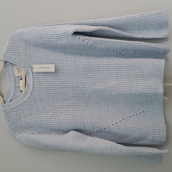 Francesca's Collections Sweaters - Francesca's Blue Lace Back Sweater-BRAND NEW WITH TAGS